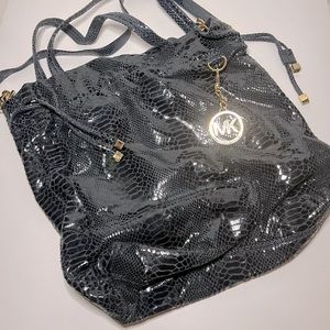 MK blue suede purse